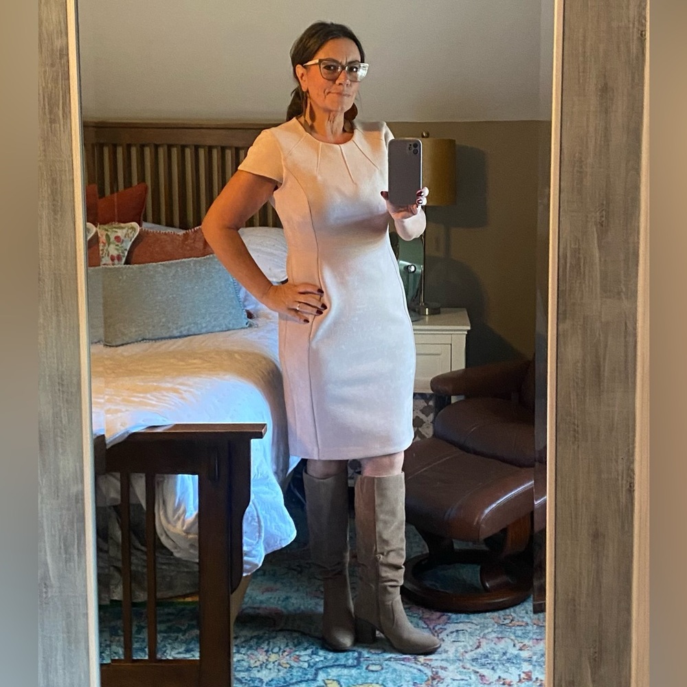 Calvin Klein Dusty Pink Dress ultrasuede